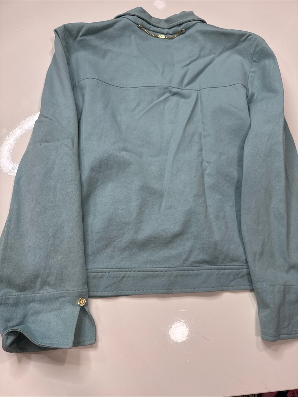 St. John Sport Collared Womens Blue Green Full Zip Jacket A060826 - Picture 2 of 7